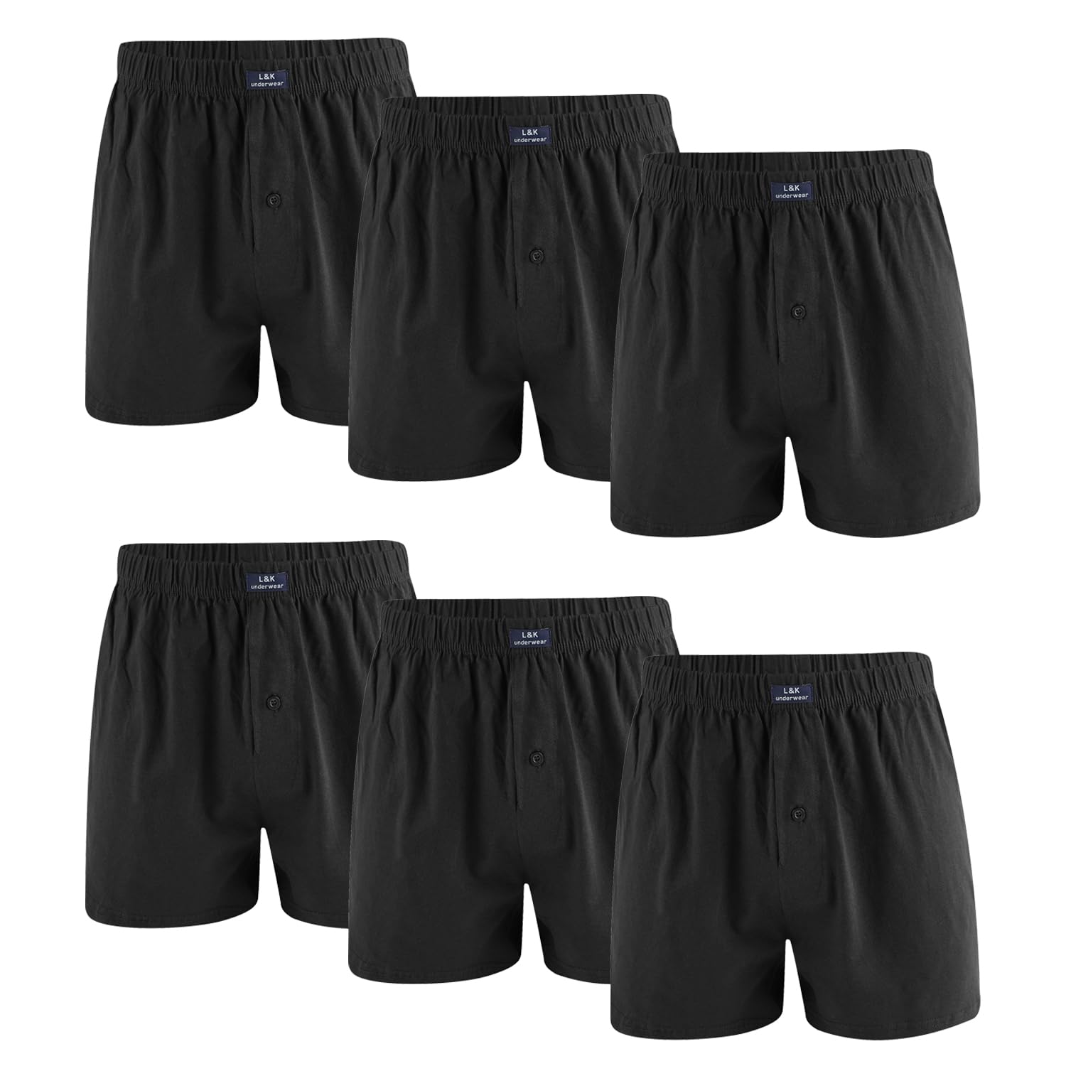 Webboxer para hombre de algodón con diseños clásicos pack de 6 calzoncillos L&K 6