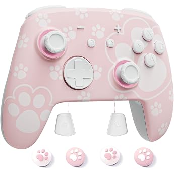 PALPOW Switch 2 Pro Controller Kabellos f&uuml;r Switch 2/OLED/Lite, Hall Effect Switch Controller, Bluetooth Gamepad mit 7 LED Fa
