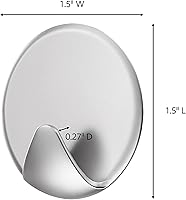 Vista 3 de Command AD85SL-6NA Ganchos circulares plateados reposicionables, 6