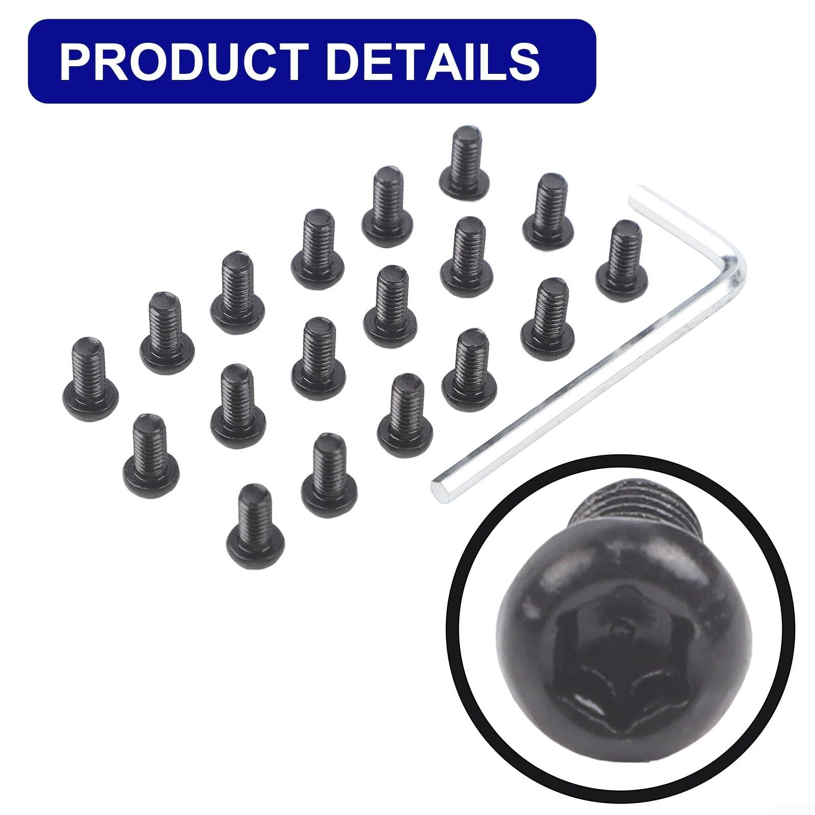 Paquete de 18 tornillos de acero inoxidable con llave 3.0 para MAX G2 G30LP G30D Scooter eléctrico cubierta de batería