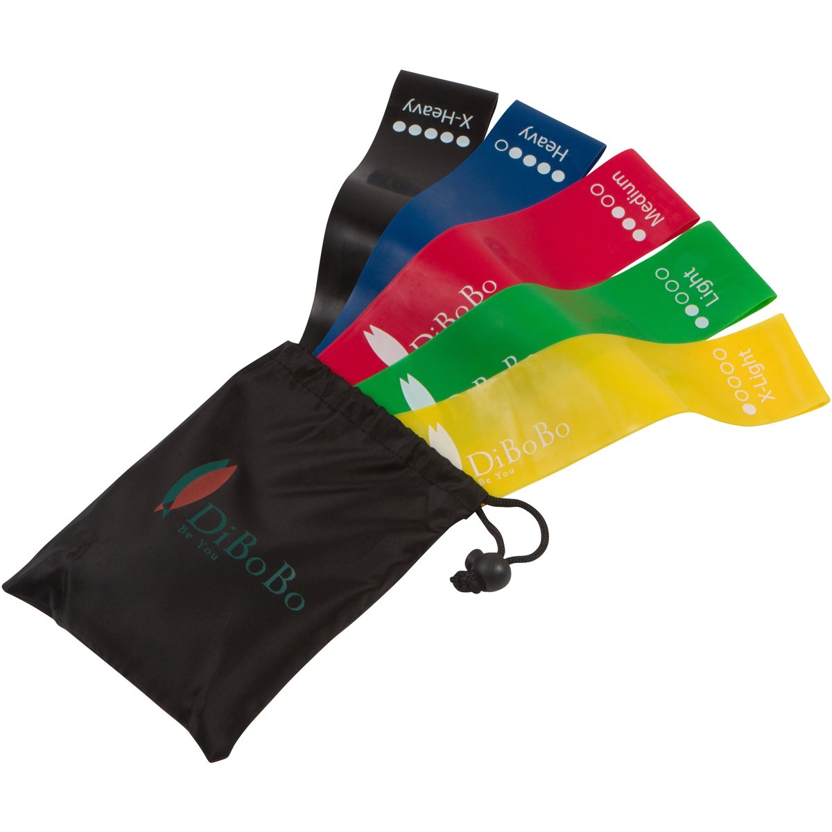 Heavy-Duty Workout Loop Resistance Bands for Men and Women (Set of 5) – Muscle Toning, Strength Training and Yoga Fitness at Gym or Home