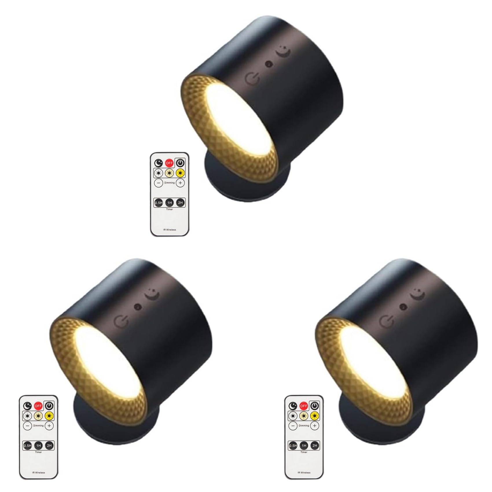 Vjsujehgy 3X Glow Right Lux,Glow Right Everywhere Light,Glow Right Lights,USB Rechargeable Lights Black