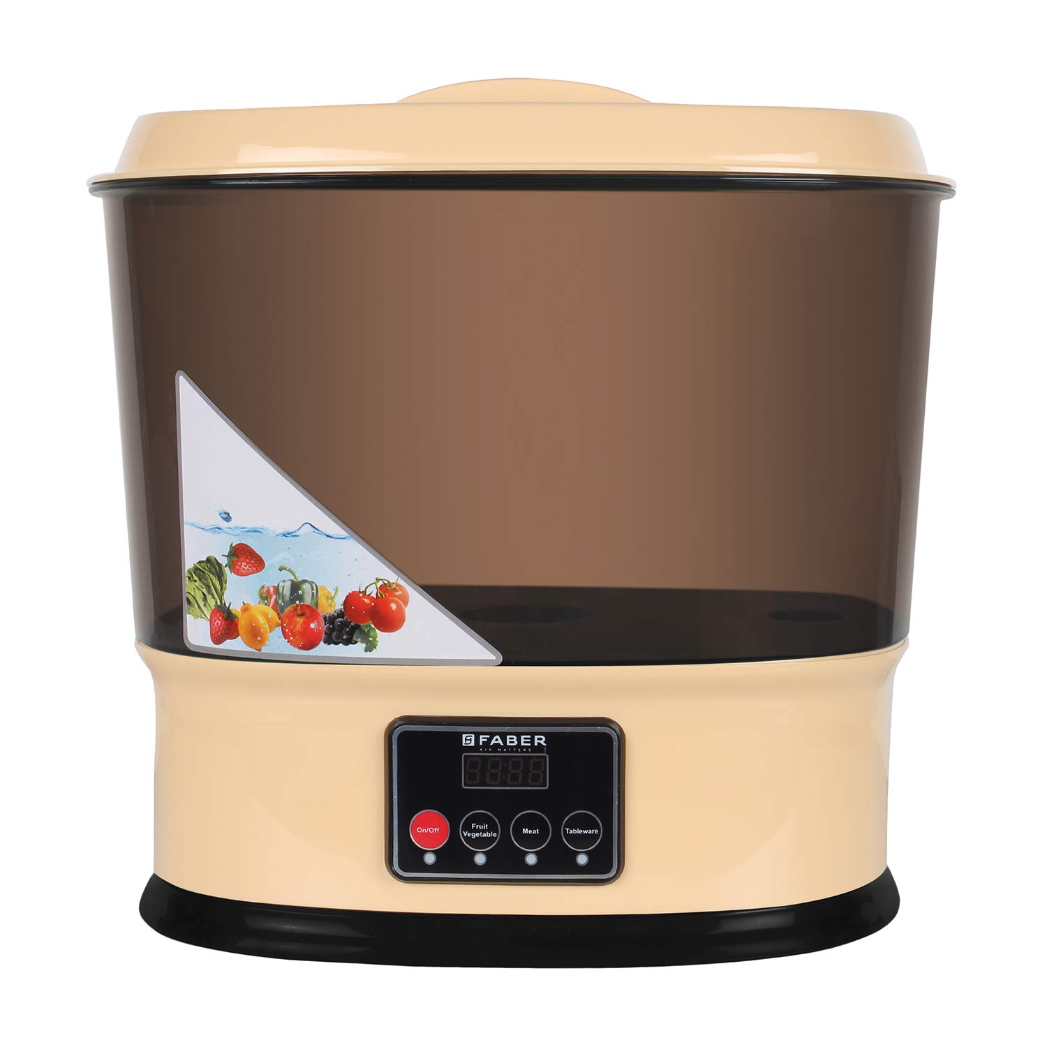Faber Oxypure Ozonizer with fruits and vegetables inside