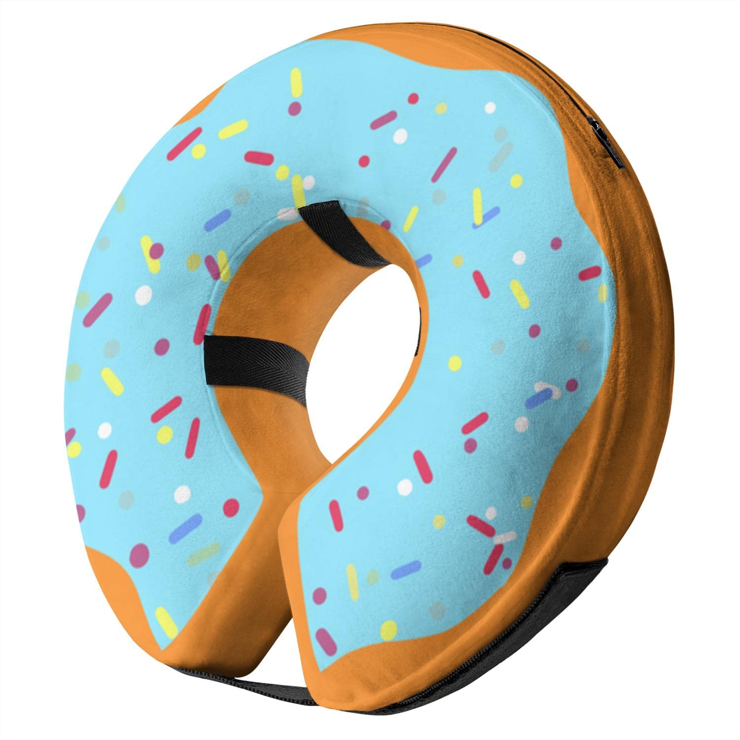 Photo 1 of * SEE NOTES * Soft Cone for Cats and Dogs Inflatable Dog Cone After Surgery Blue Donut E Collar for Dogs to Stop Licking -Large Large Blue Donut