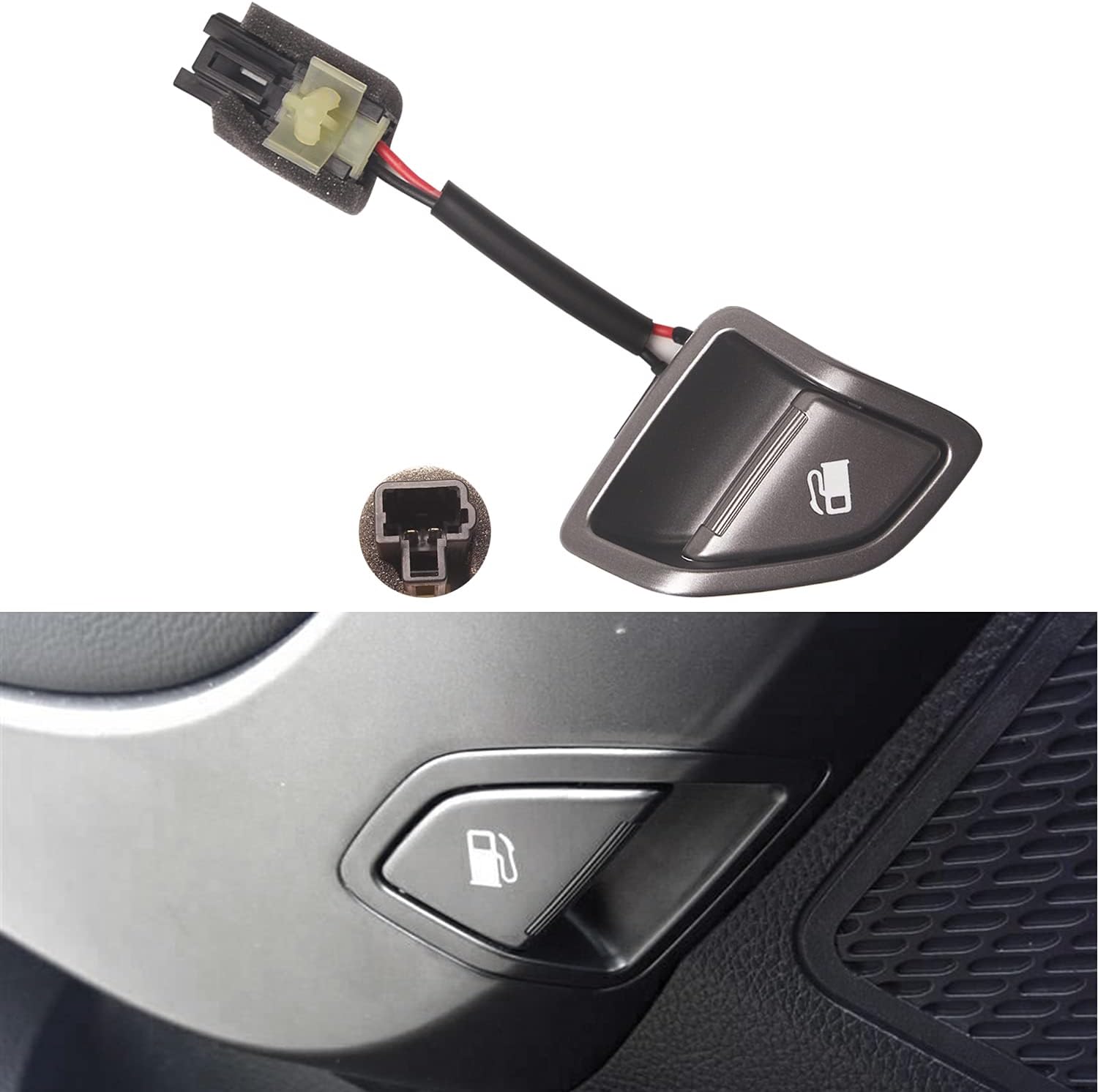 Fuel Door Switch Opener Release Button Compatible with 2013-2016 Hyundai Santa Fe 93555-2W000, 93555-2W000RJ5
