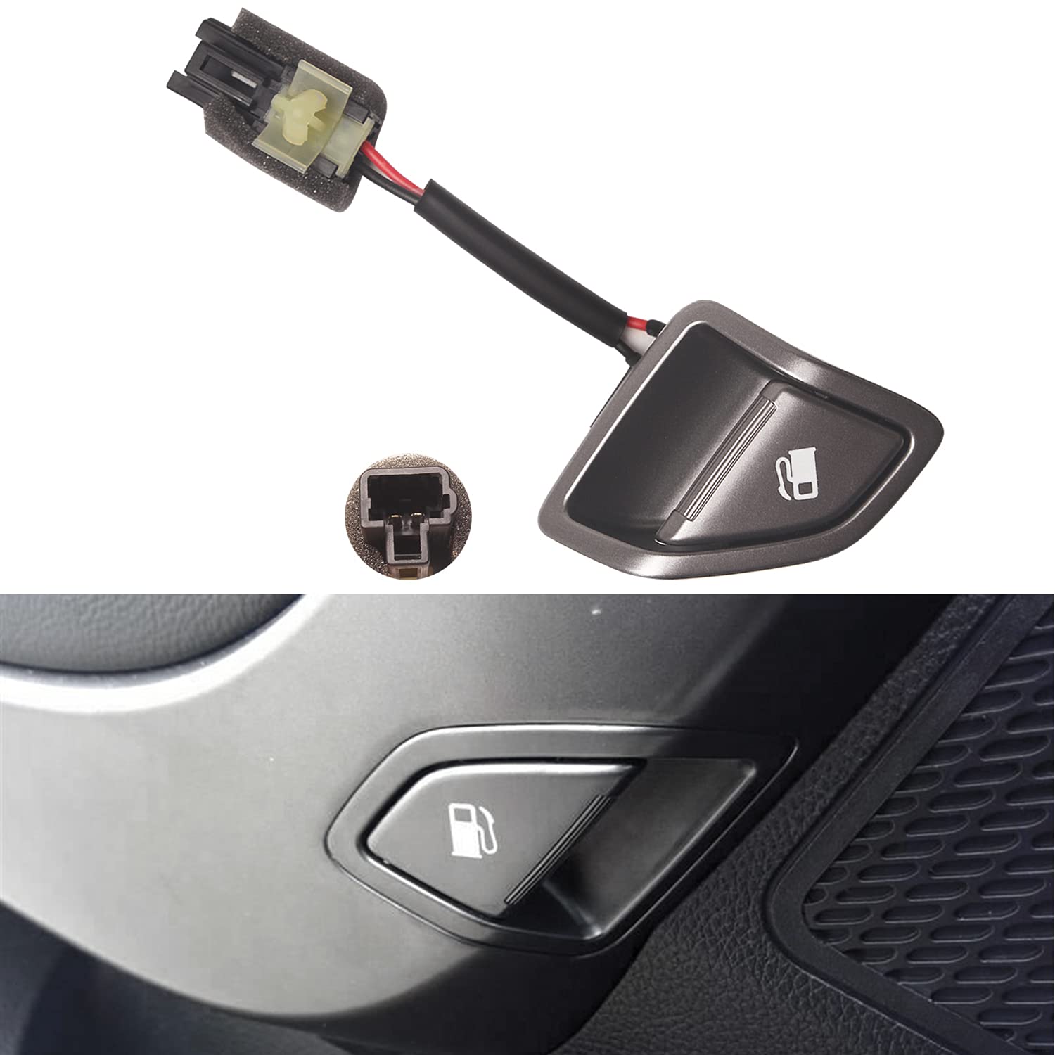 Beneges Fuel Door Switch Opener Release Button Compatible with 2013-2016 Hyundai Santa Fe 93555-2W000, 93555-2W000RJ5