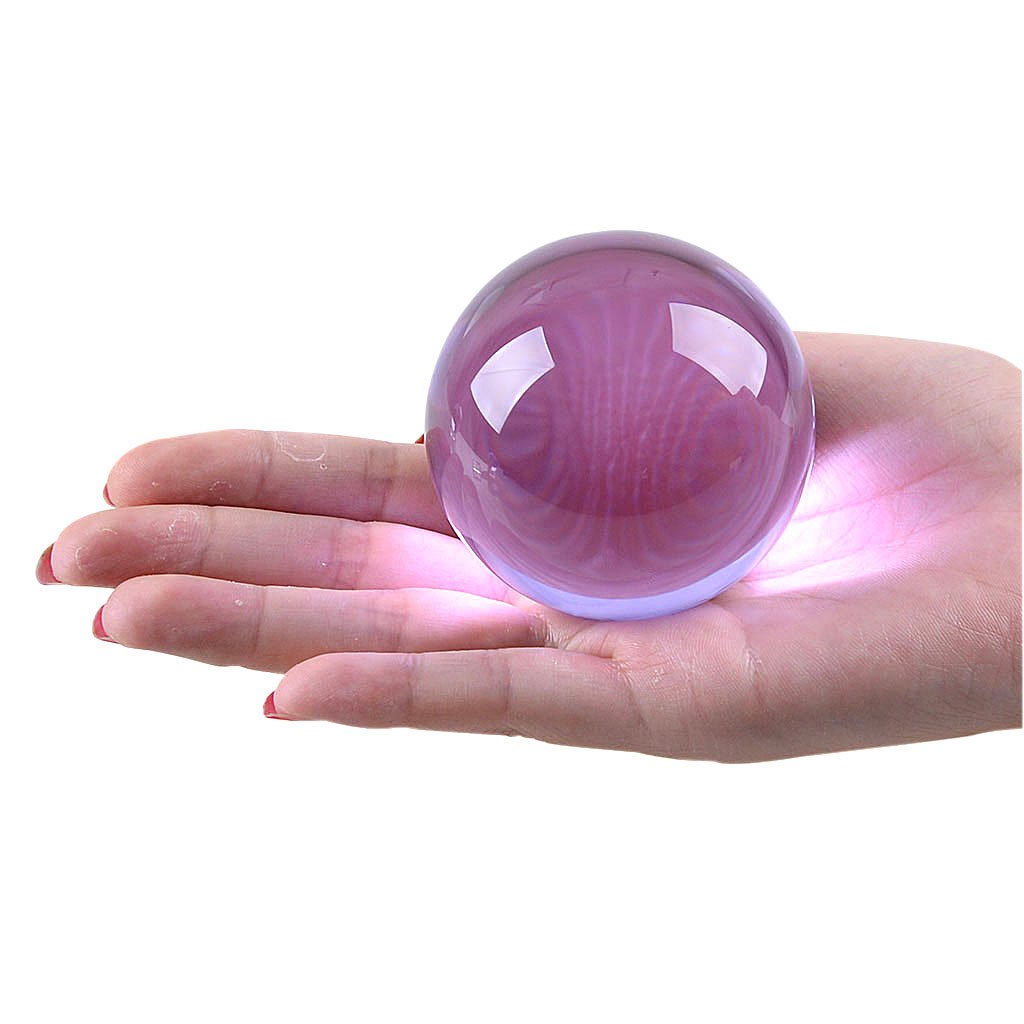 Longwin Purple 60Mm 2.36" K9 Crystal Ball Sphere Solid Color Photography Props Show Stone Venue Decorations
