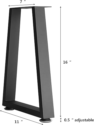 Miniatura 9 de Patas de metal para mesa, patas cuadradas de tubo para mesa, patas de escritorio resistentes, patas de mesa de comedor, patas de muebles