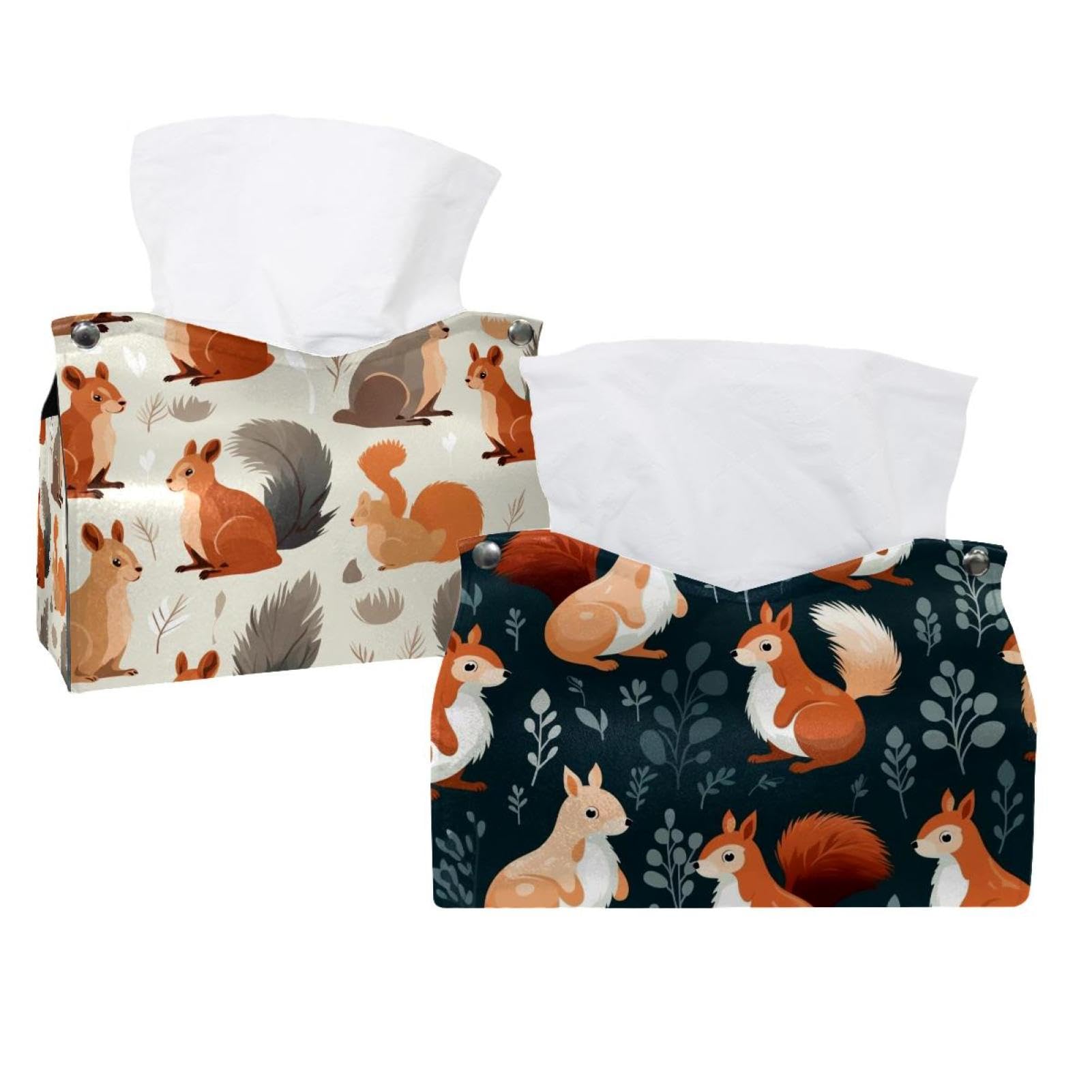 Porte-mouchoirs écureuil lot de 2 distributeur mouchoir design boite
