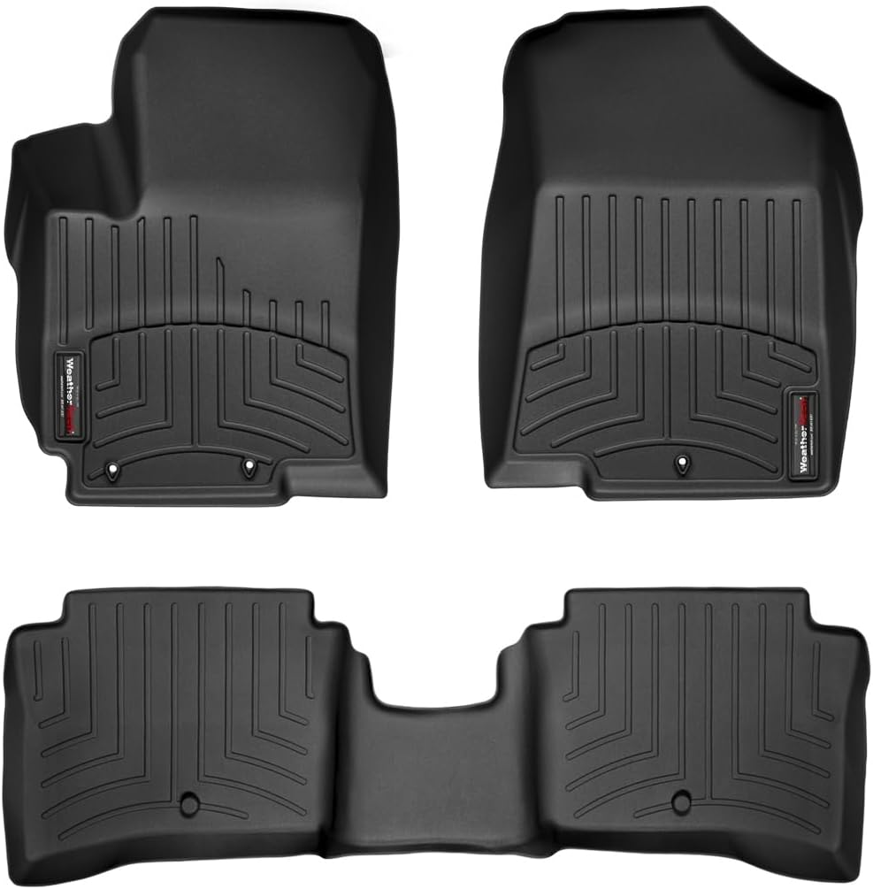 WeatherTech Custom Fit FloorLiners for Kia Rio, Rio, 1st & 2nd Row (44395-1-3), Black