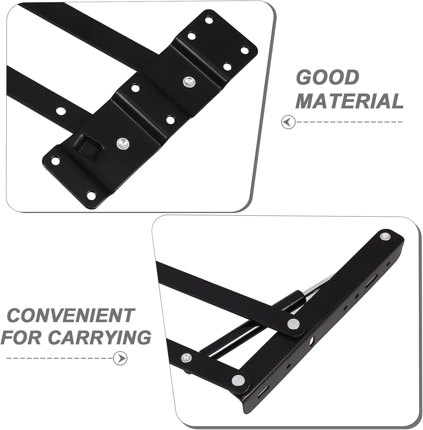 Heavy Duty Gas Spring Bracket 80n Folding Lift Table Support Hardware Floating Shelf Brackets for Adjustable Desktop and Wall Shelving