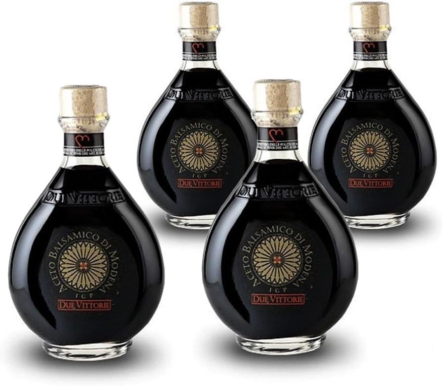 Due Vittorie Oro Gold Balsamic Vinegar without Pourer, 250ml (pack of 4)