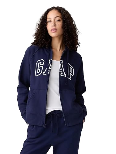GAP womens Logo Hoodie Hooded Full Zip Sweatshirt