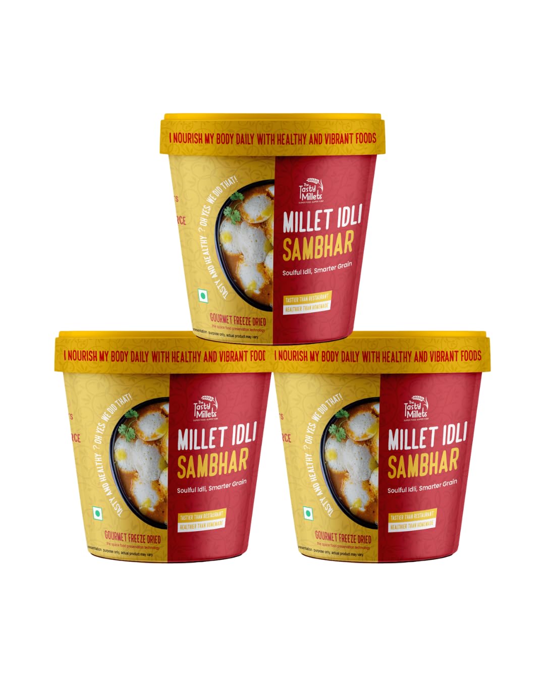 The Tasty Millets Idli Sambhar | Pack of 3 | Healthy & Nutritious South Indian Meal | High in Fiber, Protein & Essential Nutrients | Quick & Easy Ready-to-Eat Breakfast for busy lifestyle-image-15