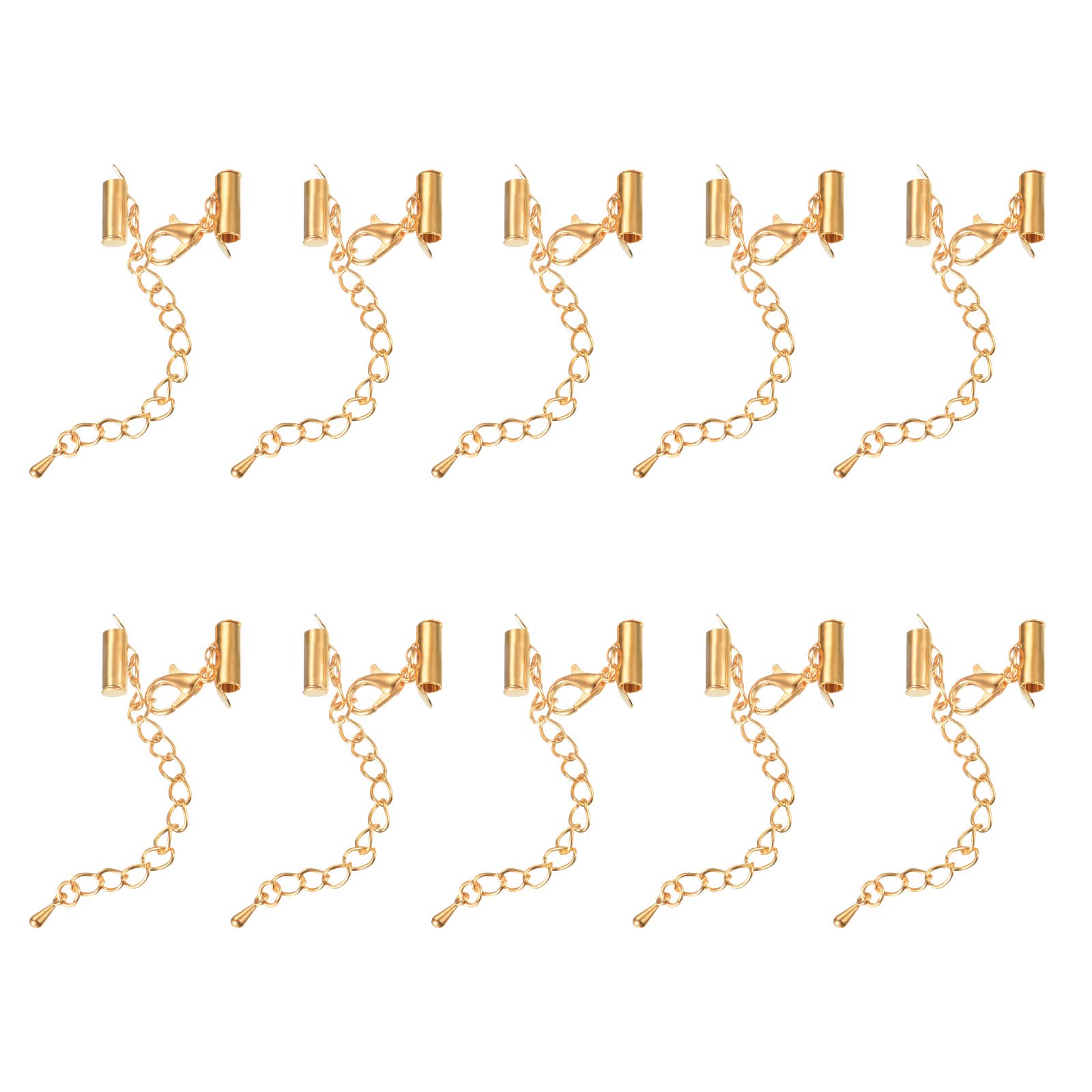 Cierres deslizantes de 10mm con mosquetón uxcell en oro claro para pulseras