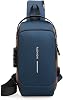 FANDARE Anti-theft Chest Bag Business Shoulder Bags Satchel Bag with USB