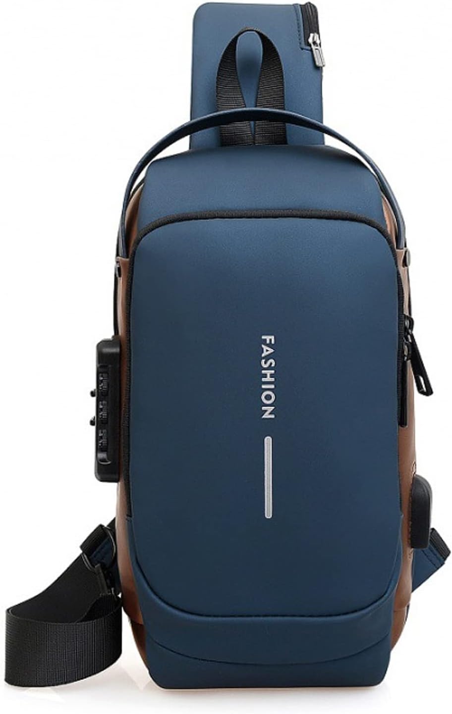 Anti-theft Sling Bag Business Men Bag Chest Crossbody bags with USB