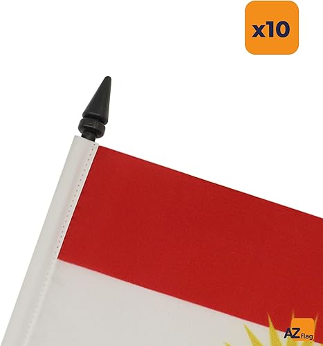 Miniatura 160 de Bandera de la bandera del Líbano de AZ, 3.9 x 5.9 in, bandera de escritorio libanesa, 5.9 x 3.9 in, barra y base de plástico negro