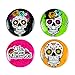 Produktbild NET TOYS 4 Sugar Skull Buttons Dia de los Muertos Anstecker 3 cm Tag der Toten Anstecknadeln Halloween Ansteckpins La Catrina