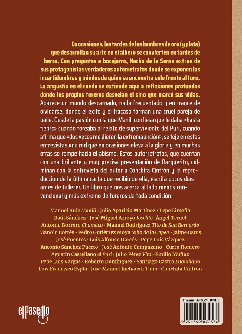 De barro y oro. Autorretratos de toreros (NOMBRES DEL TOREO)