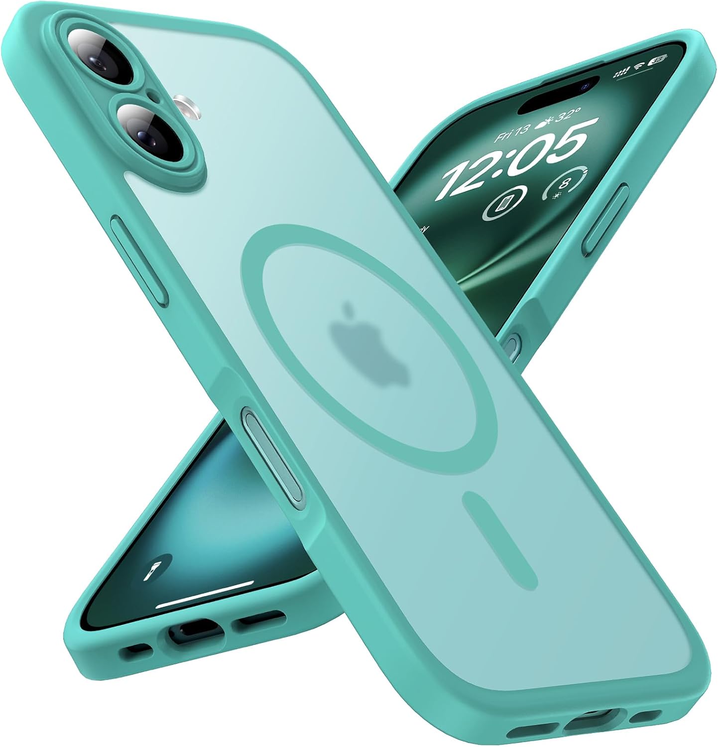 TOCOL Magnetic for iPhone 16 Plus Case, Upgraded Full Camera Protection, Compatible with Magsafe Translucent Matte Back Bumper Phone Cover 6.7-Inch?Green? for iPhone 16 Plus 6.7" Green