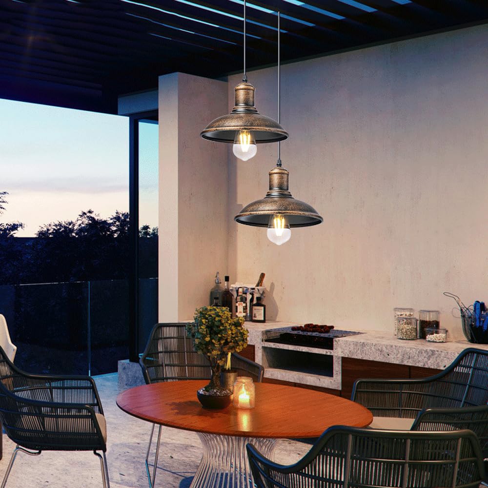 Generico Lampada A Sospensione Industriale Retrò - Lampadario E27 Per Casa E Ristorante(B)