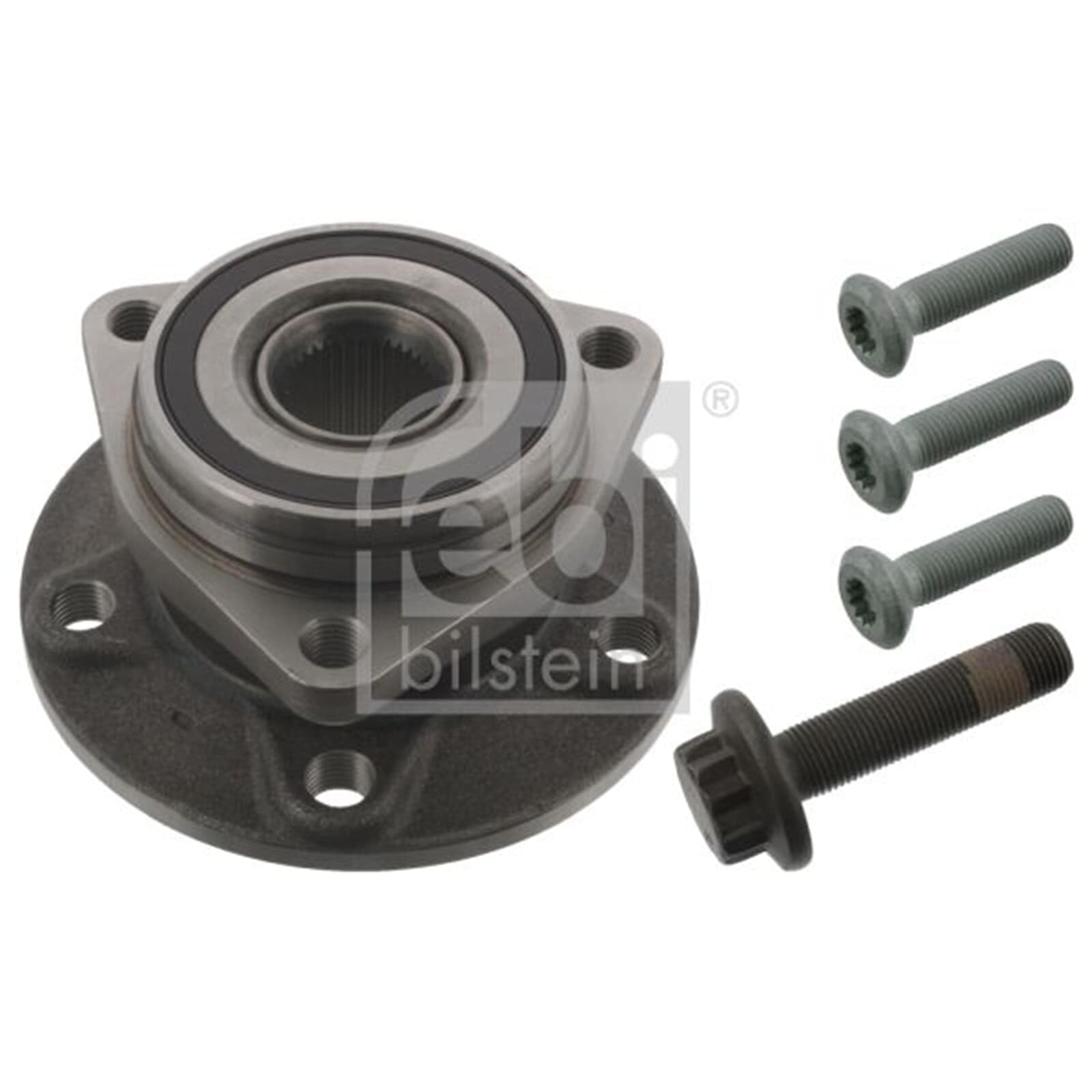 febi bilstein 40658 kit cuscinetto ruota con mozzo ruota, anello a impulsi ABS e viti di fissaggio, 1 unità