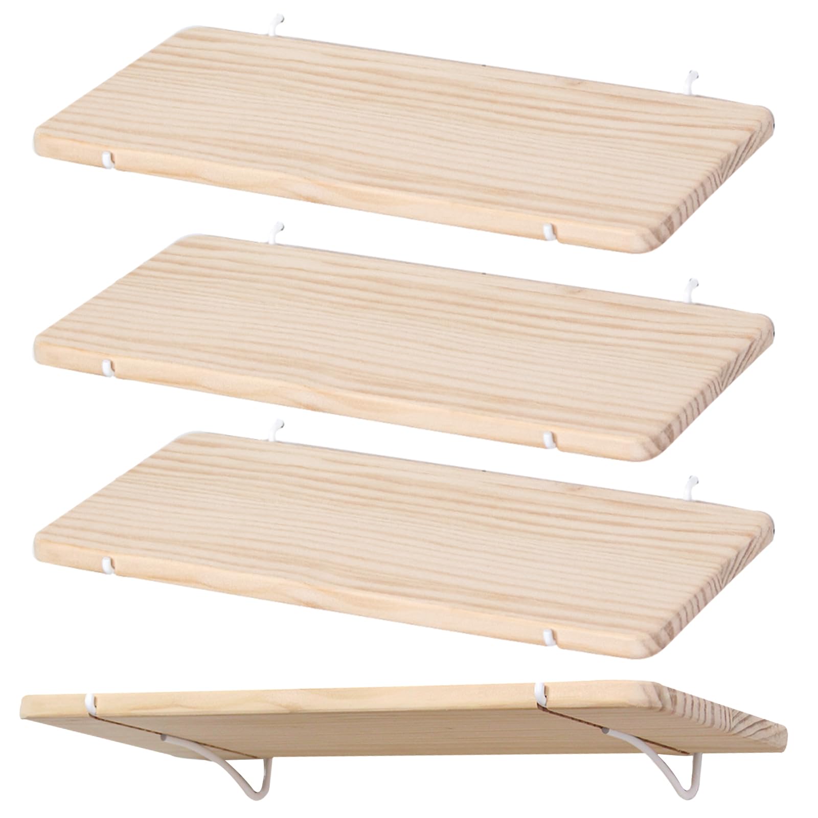 Photo 1 of SEMPOMA Solid Wood Pegboard Shelf - Natural Wood Color