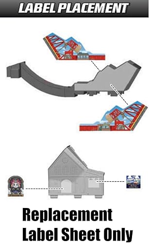 Fisher-Price Thomas & Friends Trackmaster Sky-High Bridge Jump ~ DFM54 ~ Hoja de etiquetas de repuesto