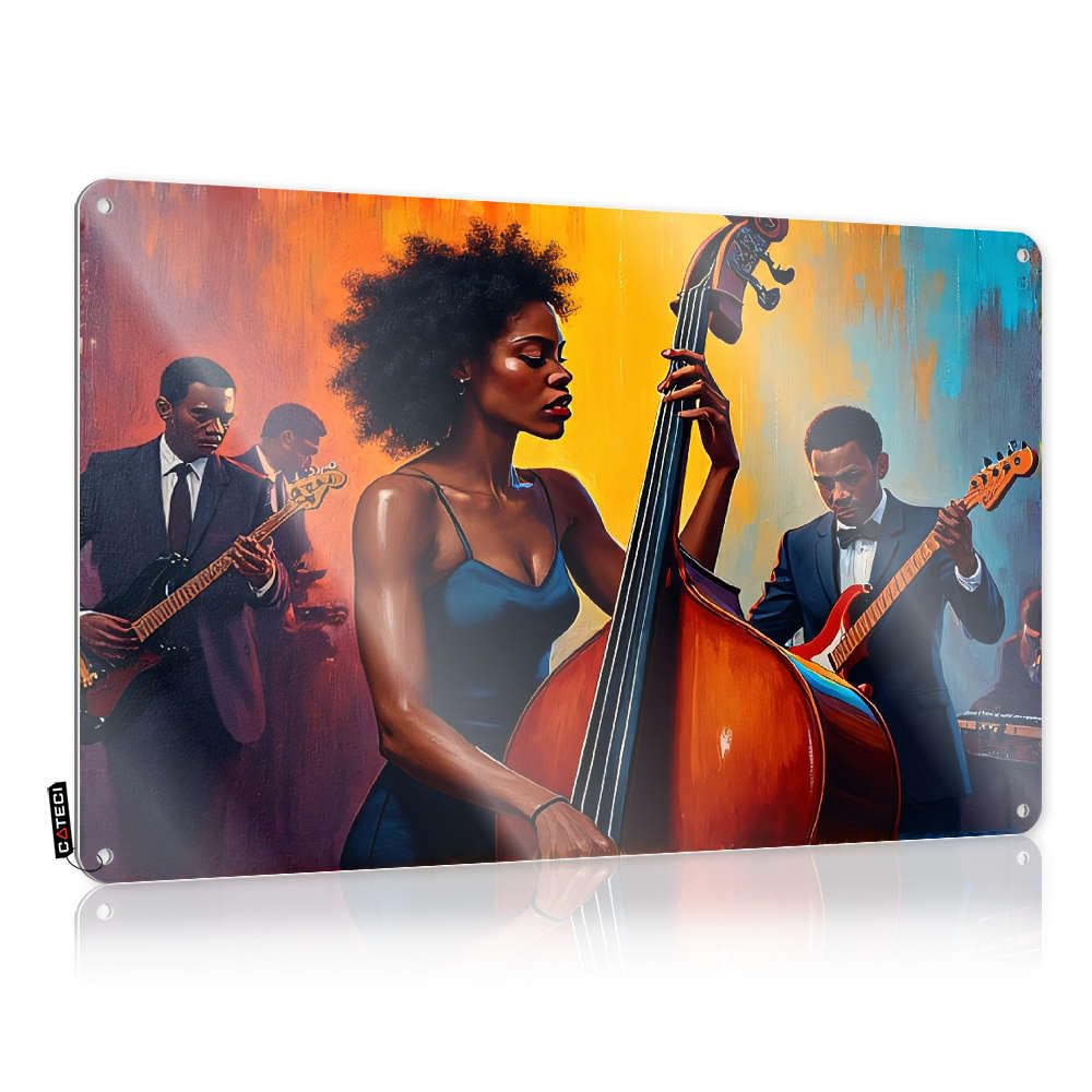 Signs Tapestry Checkout Preppy Welcome A Vibrant Jazz Band Performs Passionately. - Easy To Hang Art(30X40CM)