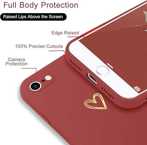 Miniatura 4 de Funda para iPhone SE 20222020, iPhone 8 iPhone 7 para mujeres y niñas, suave y sedosa, funda protectora de silicona a prueba de golpes con bonito