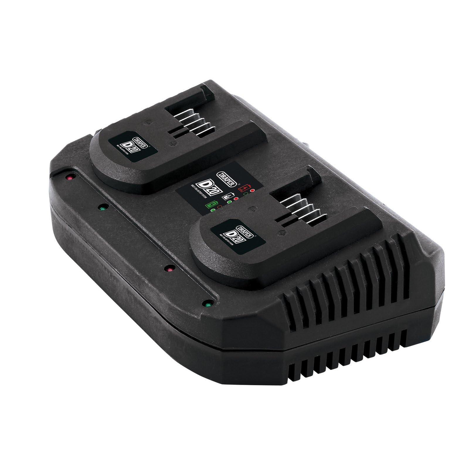 Draper D20 20V Fast Twin Battery Charger, 2 X 3.5A