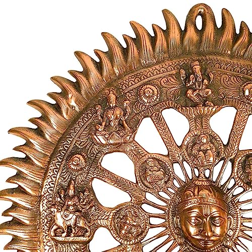 Image of Apka Mart The Online Shop Hand Crafted Sun Chakra Wall Hanging 20 Inch Sun Wall Hanging for Wall Decor, Home Decor, Room Decor, Vastu and Gifts