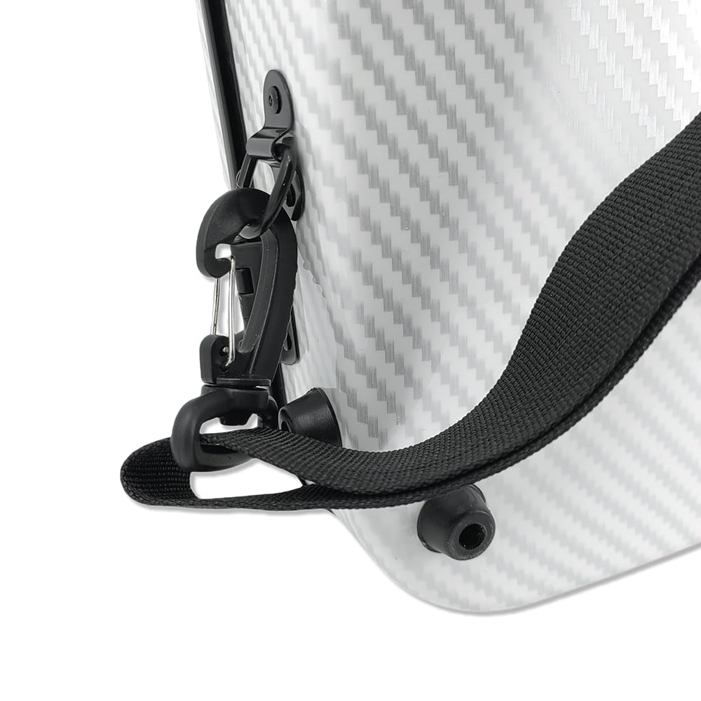 Étui rectangulaire en fibre de carbone et fibre de verre pour violon 4/4 avec sac de partitions (blanc 1)
