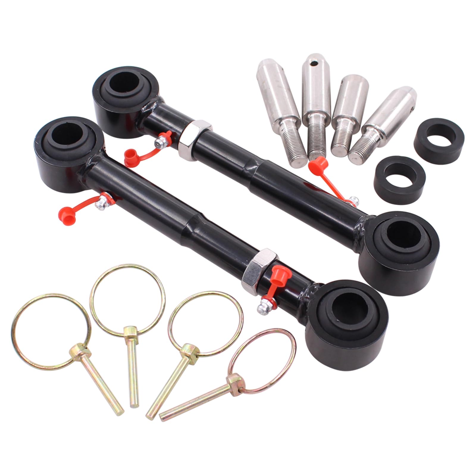 MOTOKU Pair 2.5"- 6" Front Sway Bar Links Quicker Disconnect System Kit for Jeep Wrangler JK 2007-2018 Adjustable Upgrade Swaybar Lifts