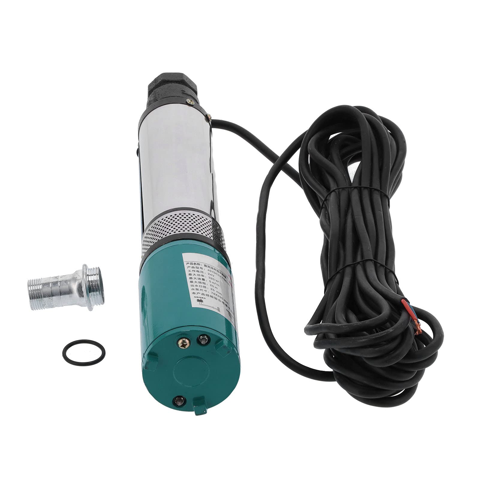 Eujgoov Pompe Sommerse Kit Pompa Acqua Solare DC24V Pompa per Pozzo in Acciaio Inox per Giardino e Laghetto