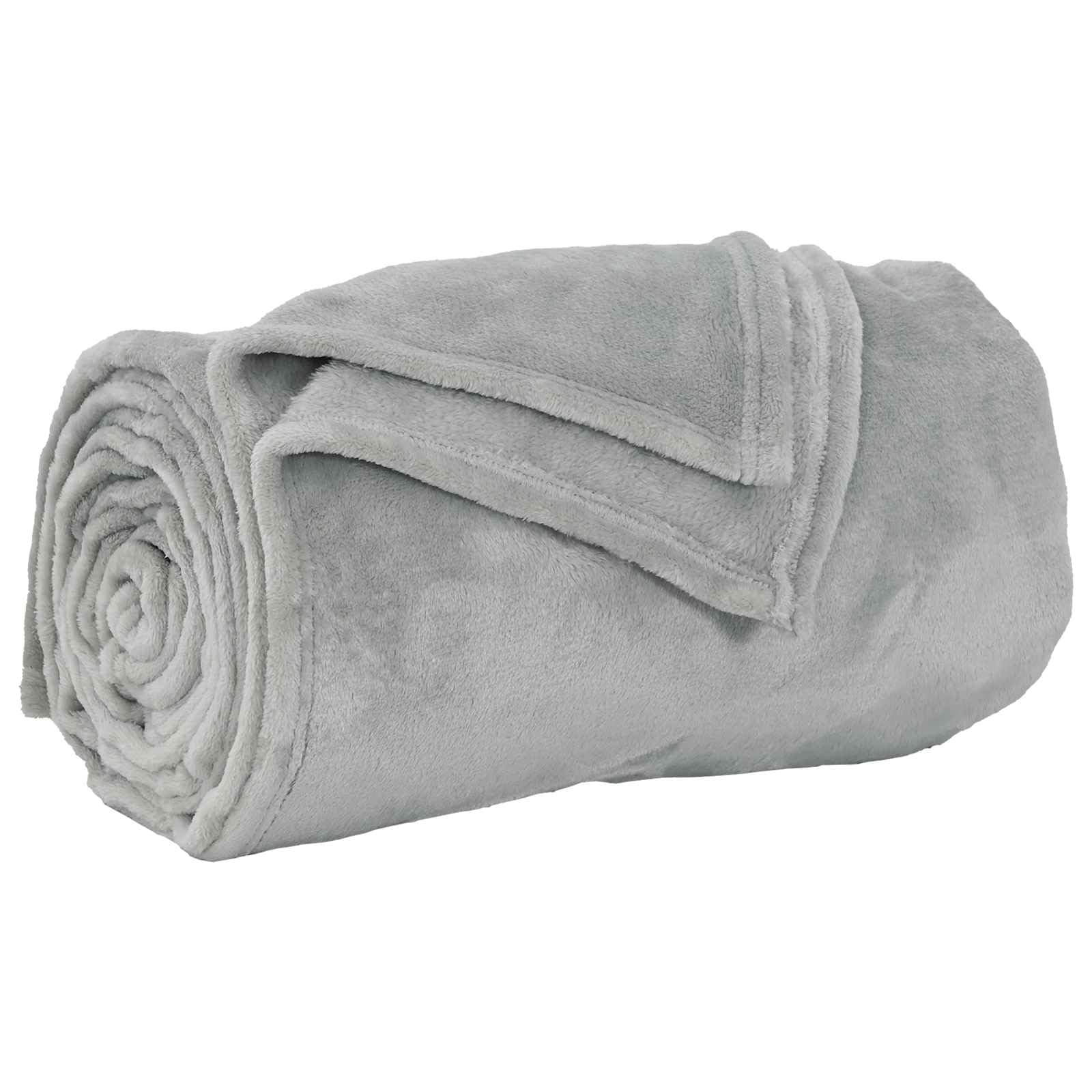 Coperta in pile, 6 pezzi, grigio, 220 x 240 cm, per soggiorno, camera da