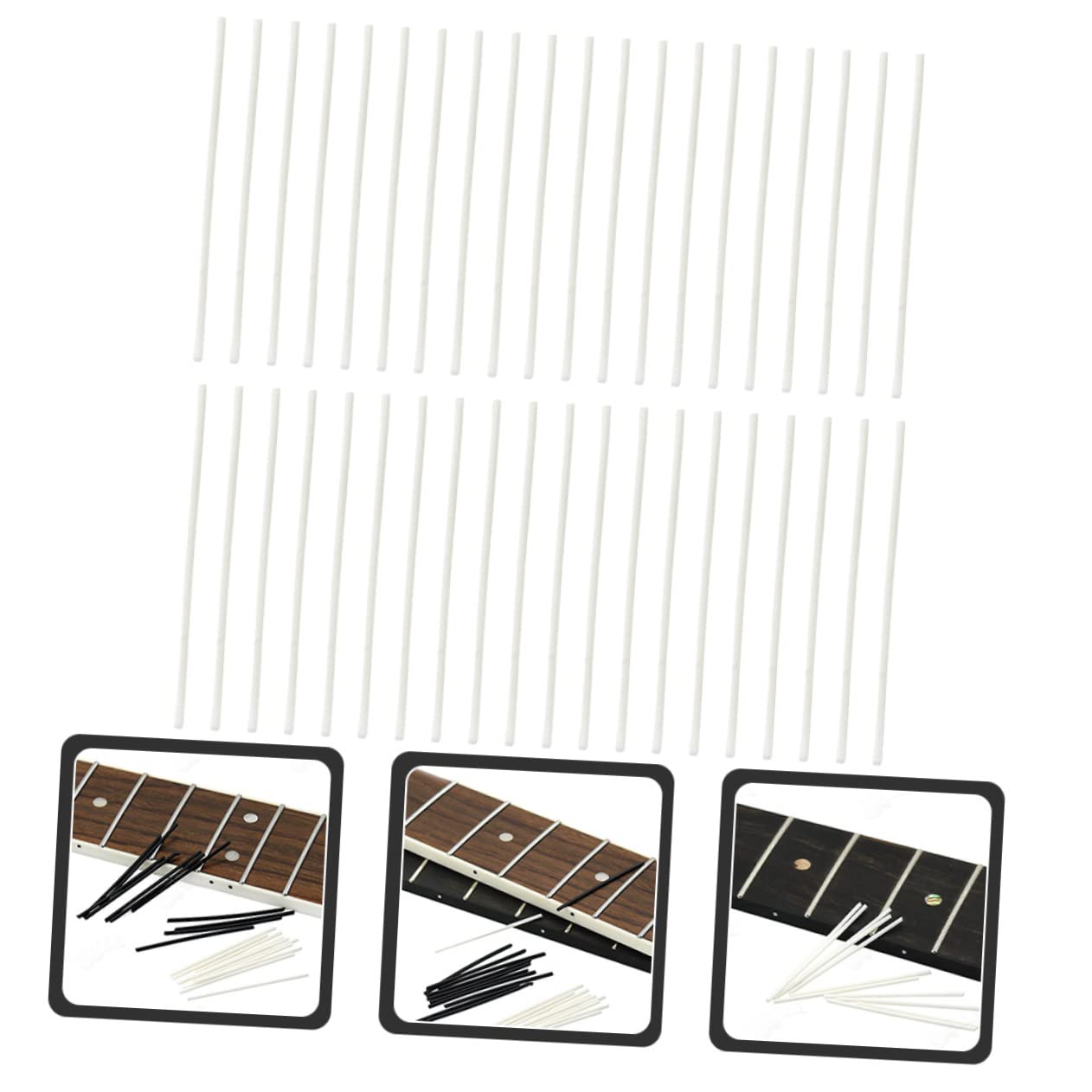 FAVOMOTO 5sets Guitar Fretboard Inlay Dots Easy Install Fretboard Guitar Position Marker 200pcs*5