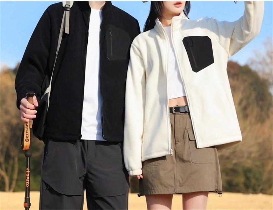 Men's And Women's Winter Outdoor Sports Running Fleece Windproof And Warm Jacket Soft Unisex Top