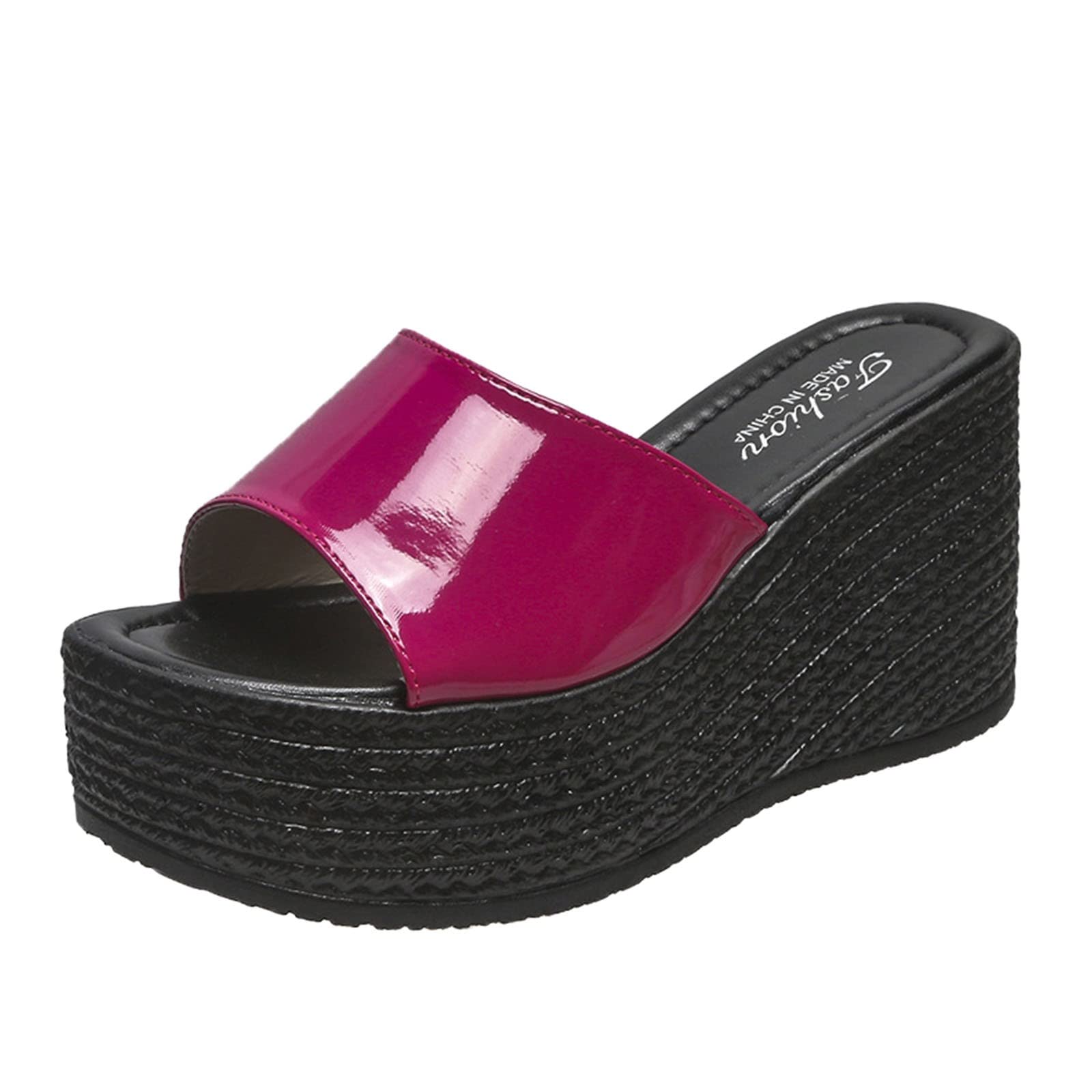 Hot Pink Wedge Heels