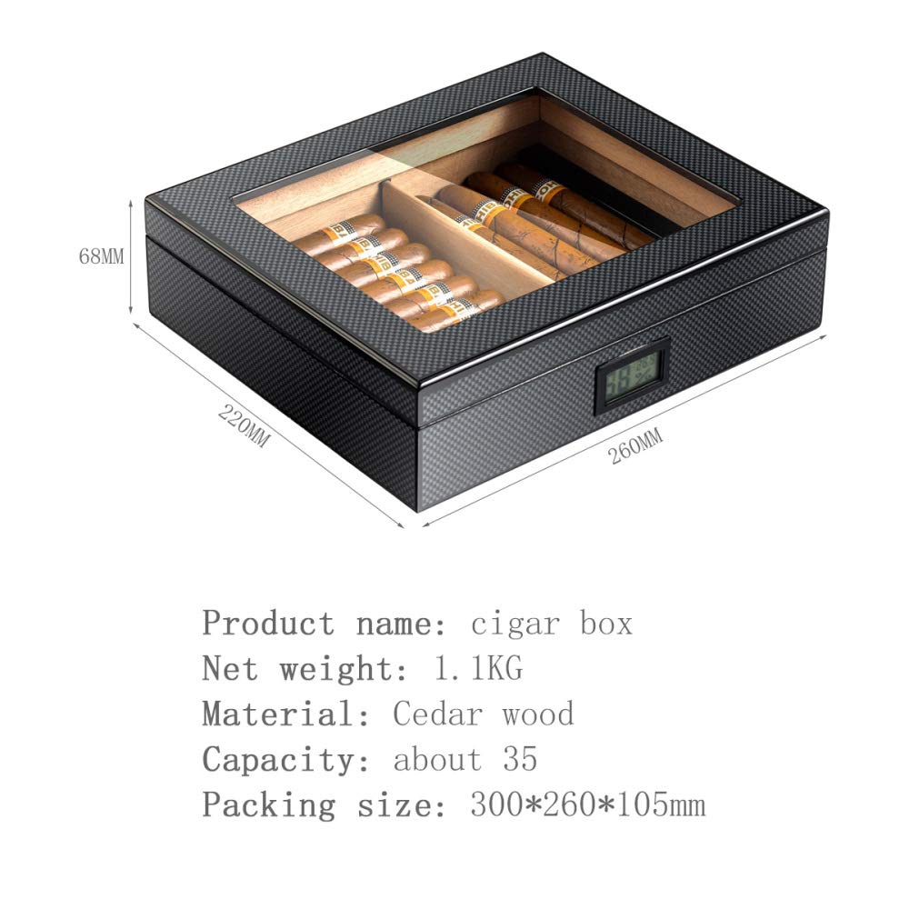 Boite à Cigare, Cave A Cigares pour 35 Cigare, Noir
