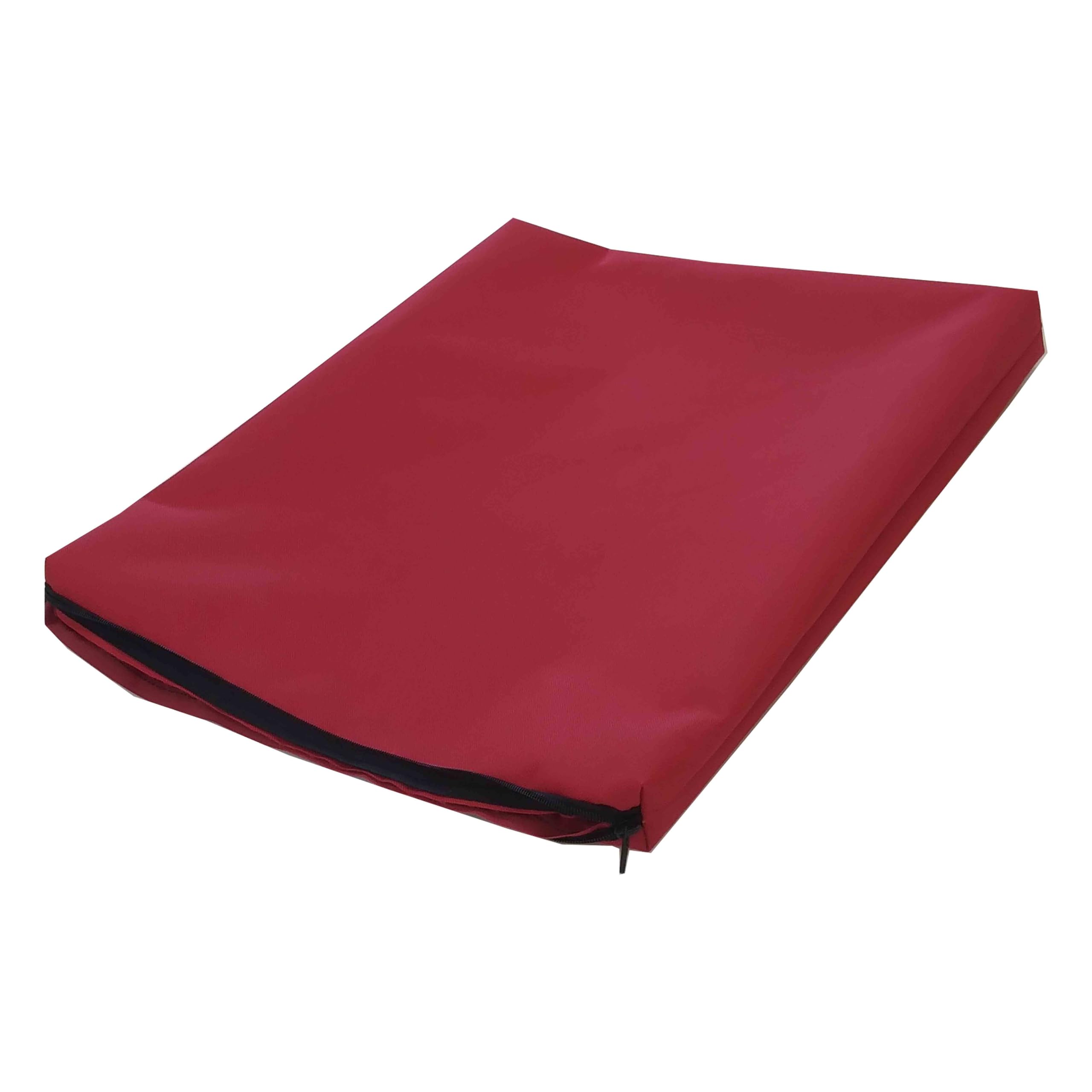 GRIZZLY FOAM 4-inch 10cm Thick Waterproof Seat Pad Cover Only for Garden, Rattan, Furniture, Outdoor/Indoor Multi Use with Zipper Cover Ask for Any Customize Size (Red, 17x19x4inch 43x48x10cm)