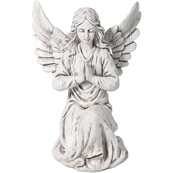 Garden Decoration Ornament Angel Statue, Garden Statues Angel, Religious Fairies Garden Figures Garden Decoration Waterproof 