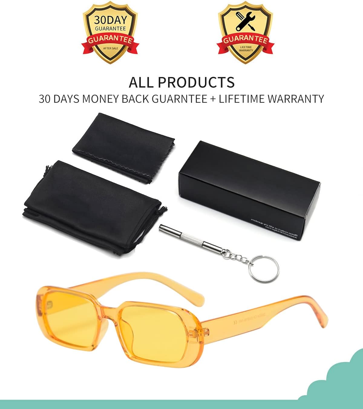 Miniatura 5 de BOJOD Gafas de sol rectangulares de moda para mujeres y hombres, gafas de sol retro ovaladas y2k retangulares cuadrados negros, bronce