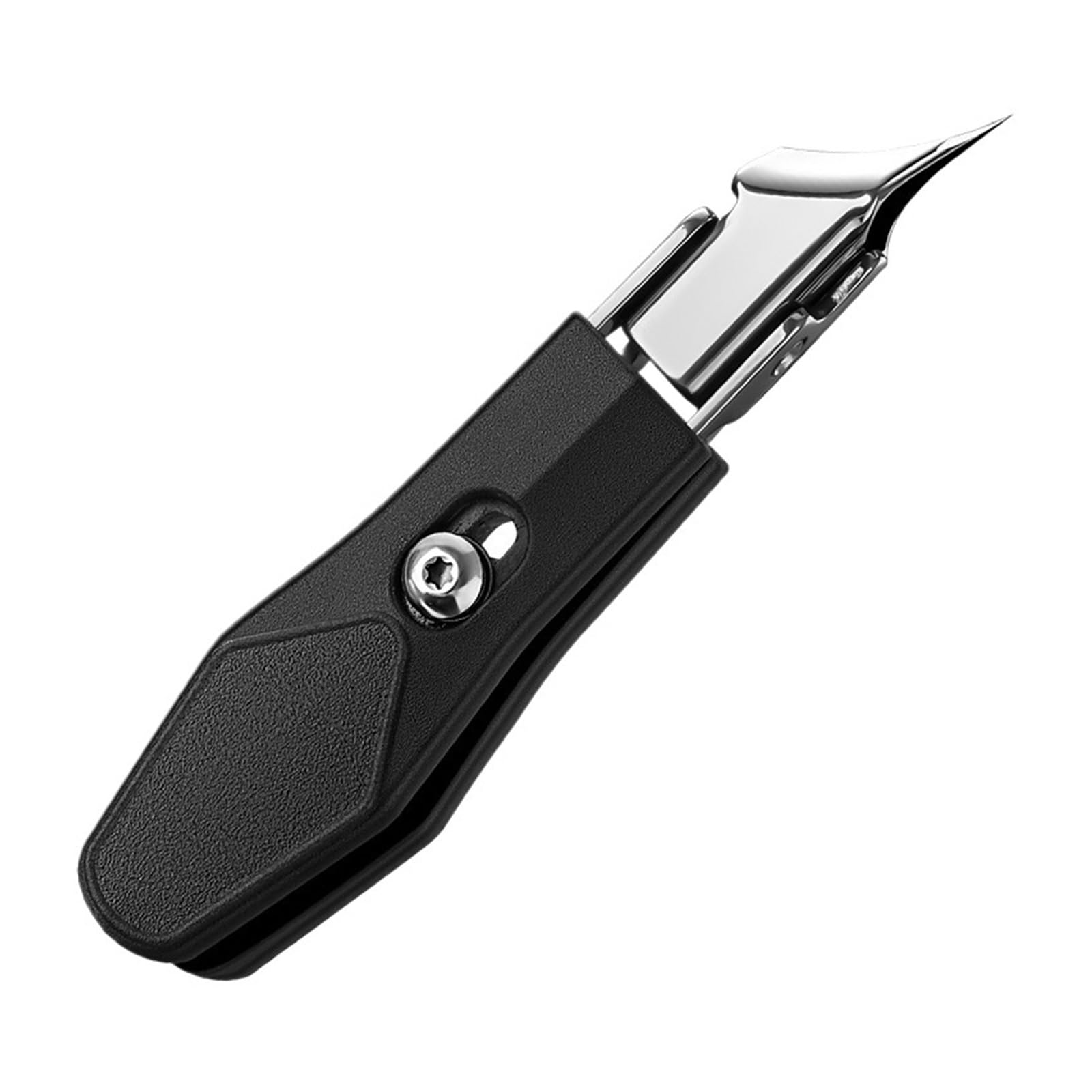 1pcs Stainless Steel Ingrown Toenail Clippers, Sharp Dead Skin Trimmer, Specialized Nail Groove Scissors, Angled Pedicure Tool(Silver)