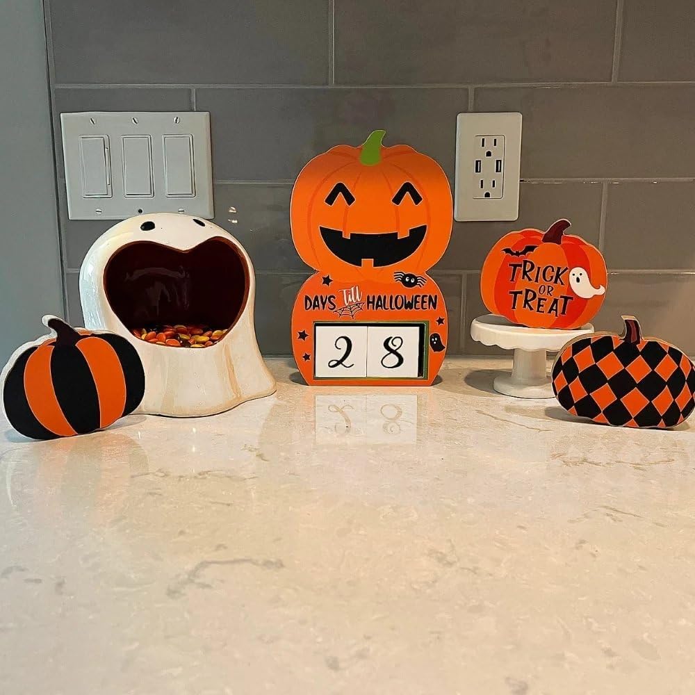 Fun Express Ghost Shaped Ceramic Candy Dish – Spooky Halloween Home Decor Treats Office Home School – Perfect for Parties Festive Displays & Trick-or-Treat Goodies – 1 Dish (6 3/4" x 6 1/2" x 7 1/2")