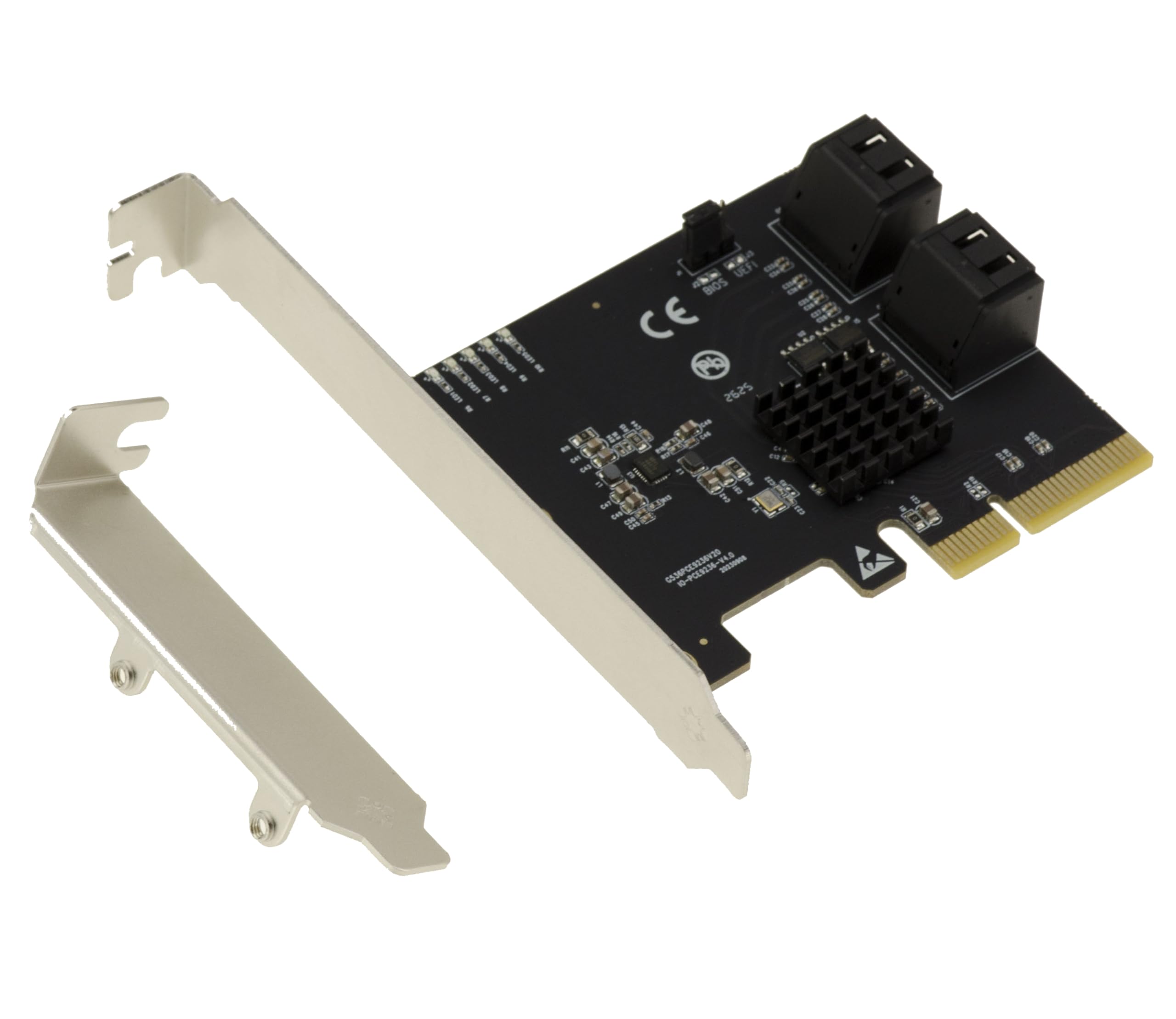 KALEA-INFORMATIQUE Karta kontrolera PCIe 4 porty SATA 3 6G z obsługą UEFI chipset Marvell 88SE9236 - Hardware Raid 0 1 10