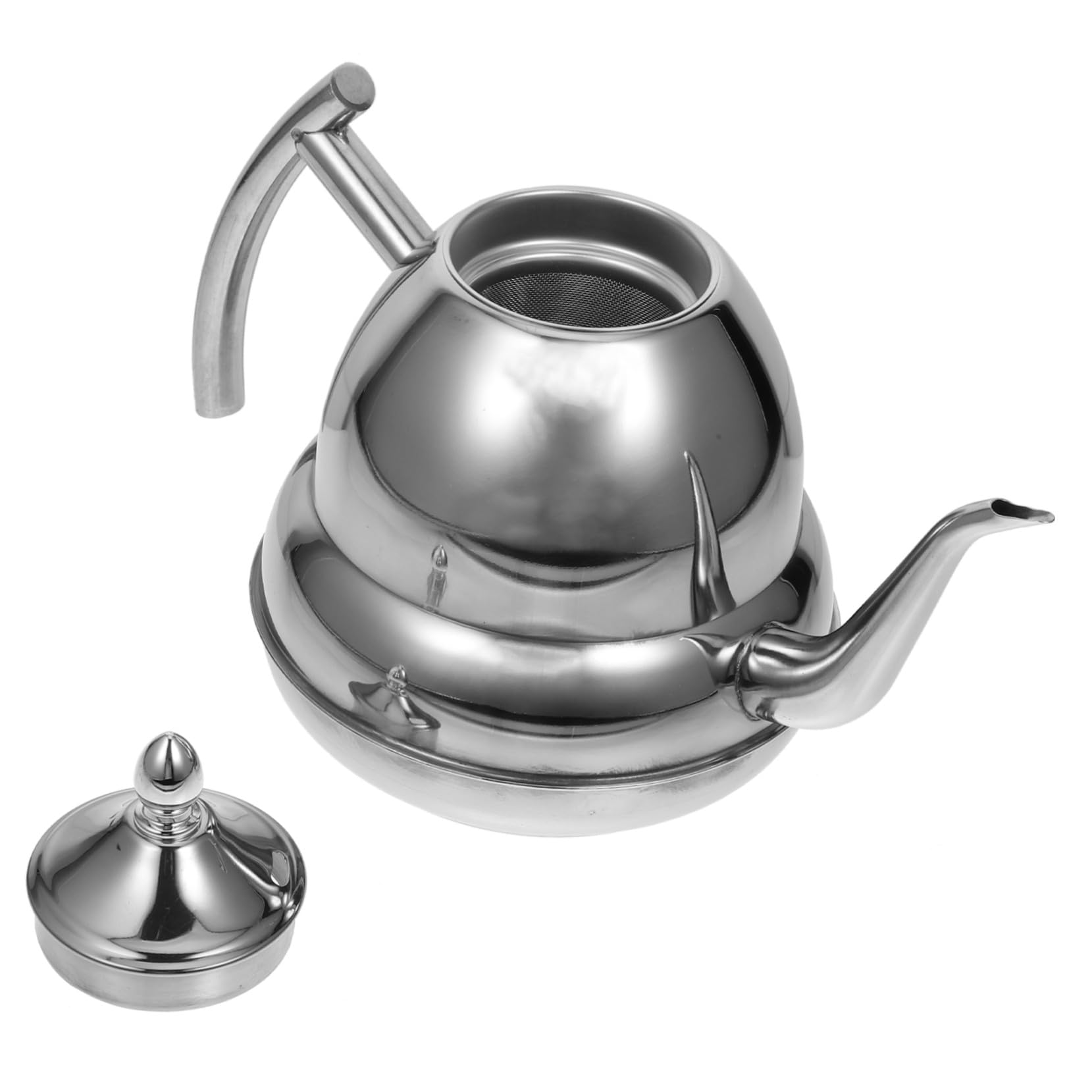 Uonlytech Bouilloire à Eau Chaude en Acier Inoxydable 1,8l avec Filtre Séparateur pour Thé, Résistante la Chaleur, Idéale le Bureau la Maison
