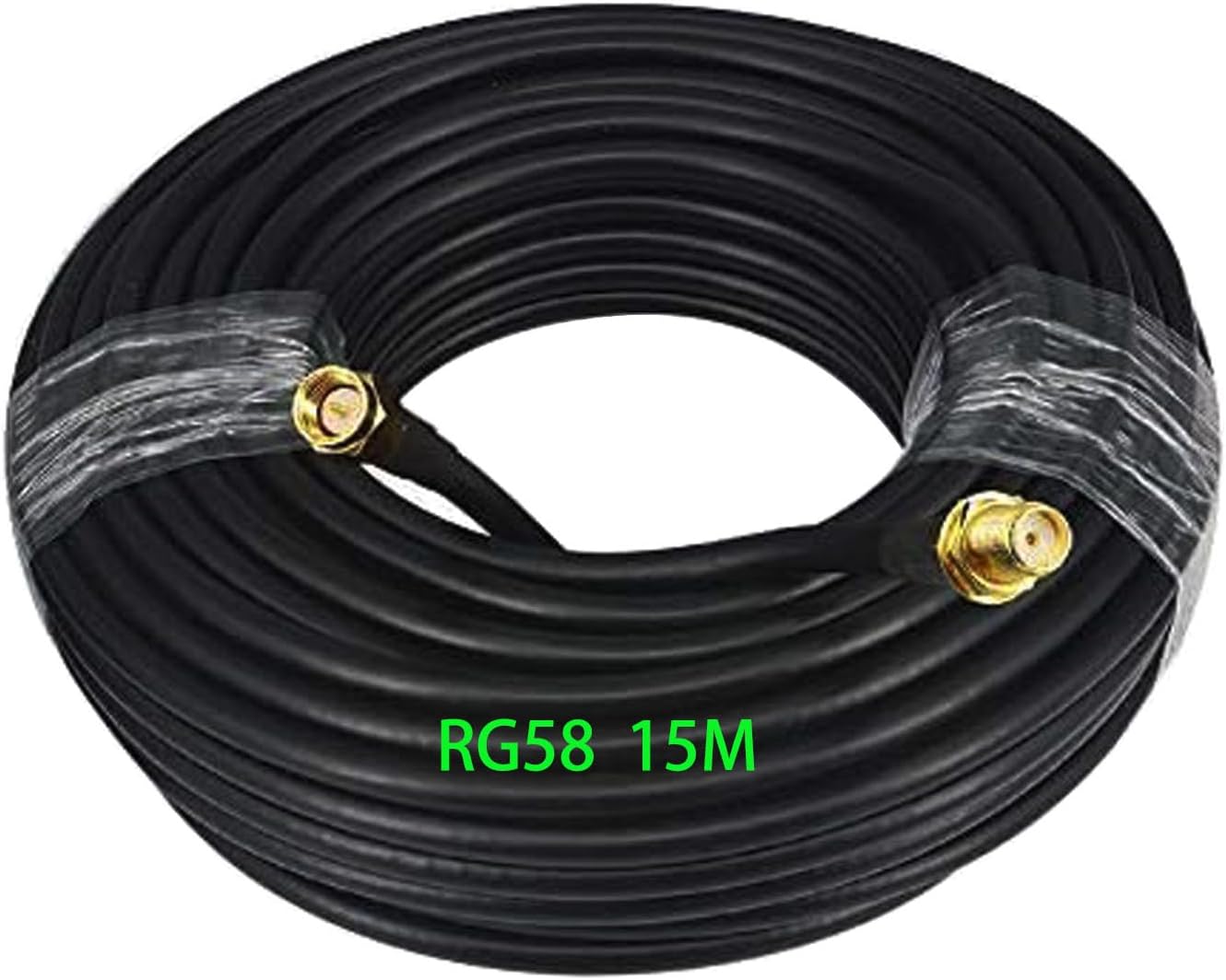 GTIWUNG RG58 SMA to SMA Cable 15 m WiFi Antenna Cable SMA Female to SMA Male Coaxial Cable Low Loss 50 Ohm Coaxial Cable for WiFi Antenna/Radio/FPV Drone etc