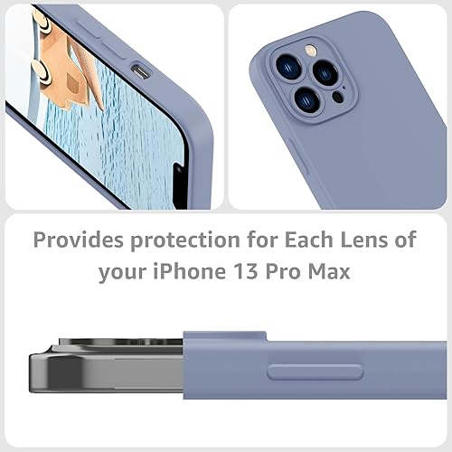 Miniatura 5 de MCFANCE Magsafe - Funda magnética de silicona para iPhone 13 Pro Max, funda de silicona con forro de microfibra para iPhone 13 Pro Max de 6.7